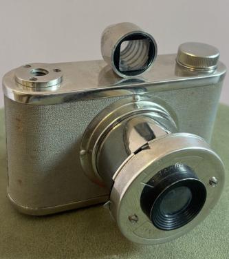 Vintage Tahbes Camera met Albada viewer 1948 + Leren Tas