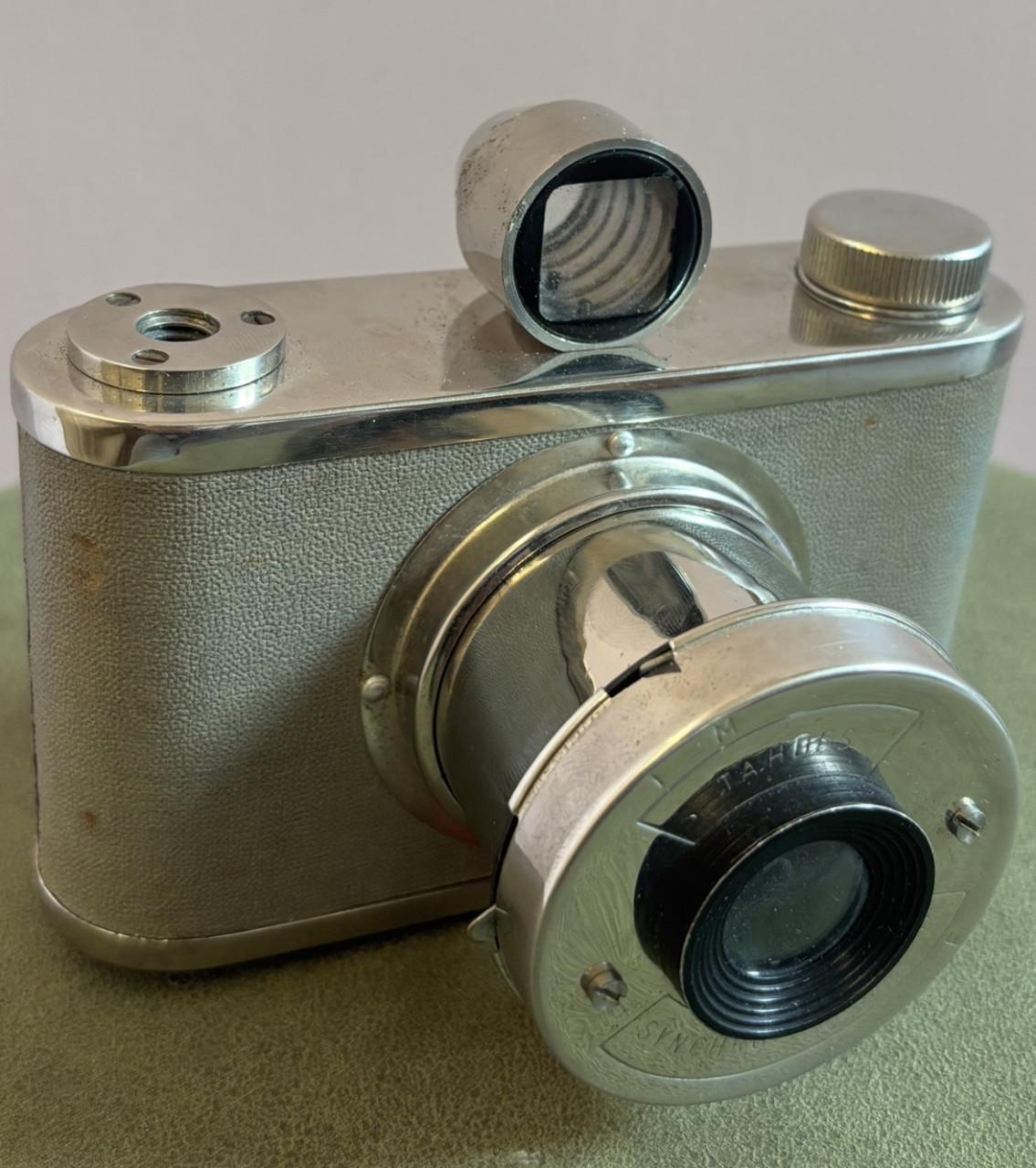 Vintage Tahbes Camera met Albada viewer 1948 + Leren Tas