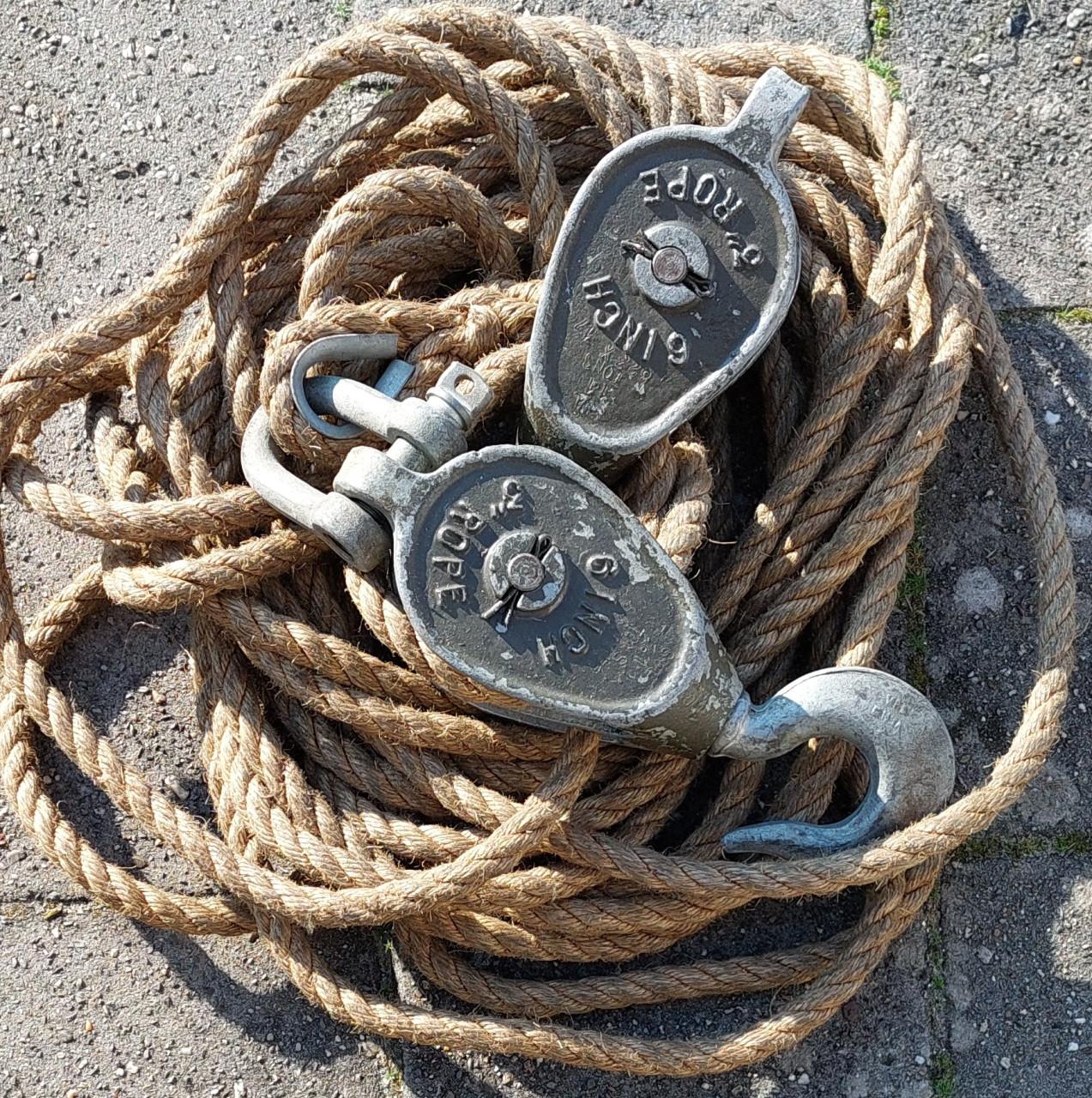 Touw + 2 Dubbele Katrollen