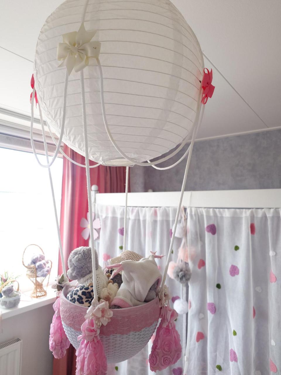 Hanglamp luchtballon meisjeskamer handgemaakt