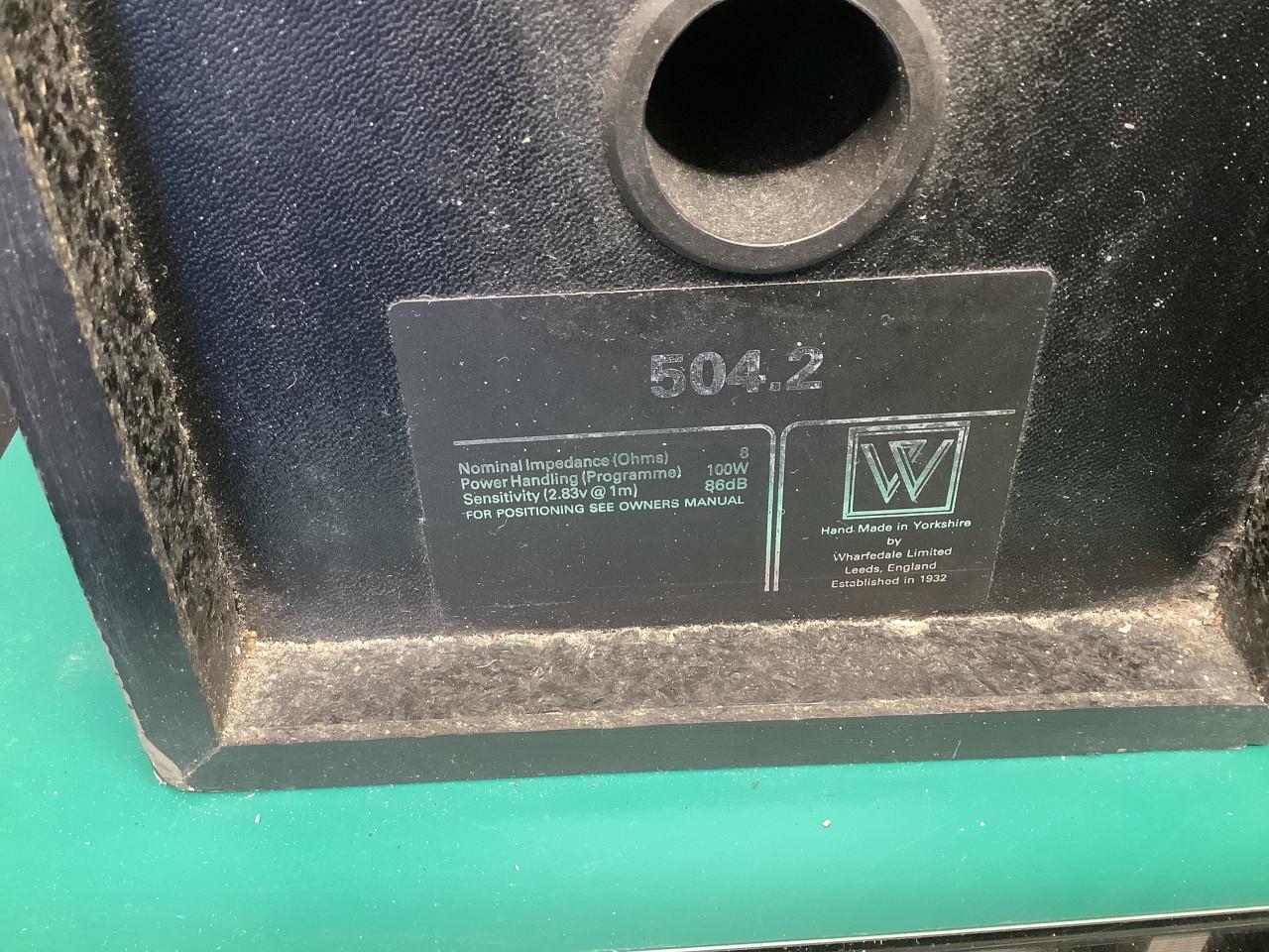 Set Speakers Wharfedale 504.2. 8 Ohm, 100W Max .