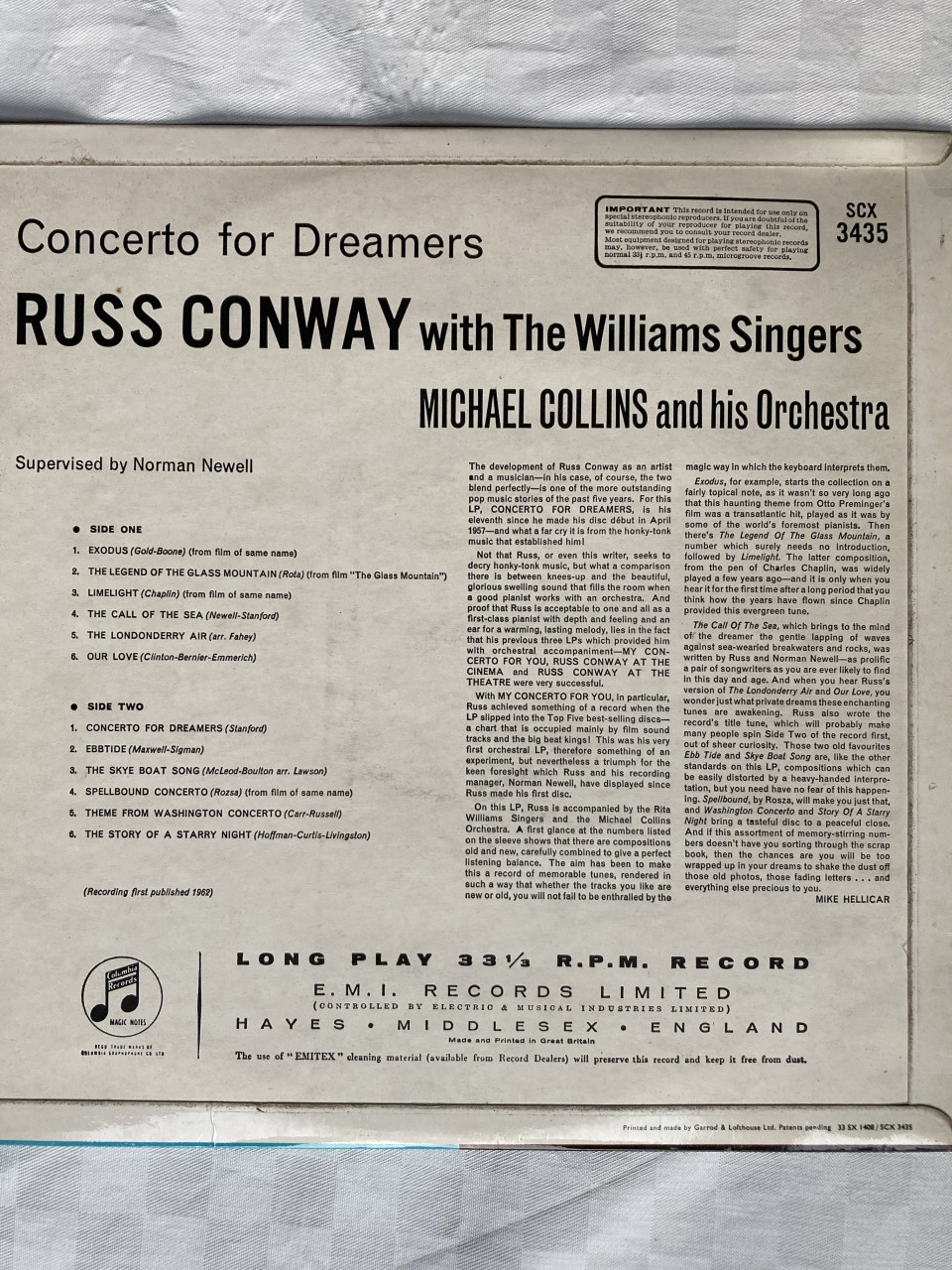 LP Russ Conway Concerto for Dreamers SCX 3435 EMI