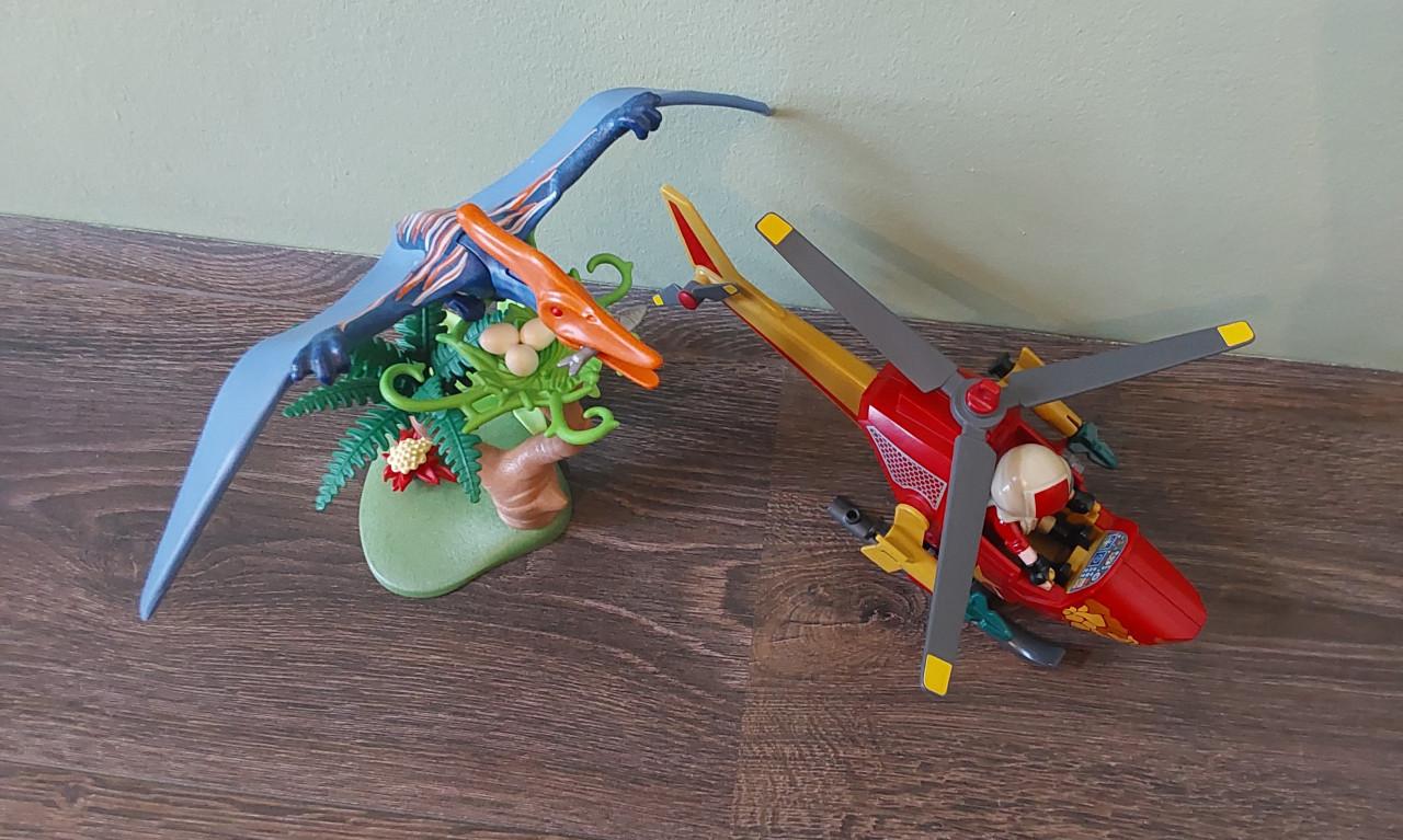 Playmobil dinos helikopter met pteranodon-9430 zonder doos