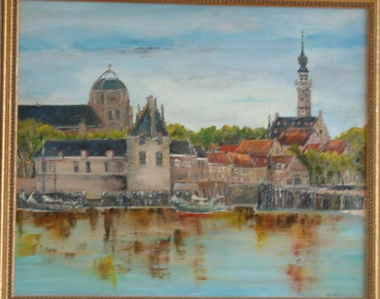 Veere oude haven met de hoogaars