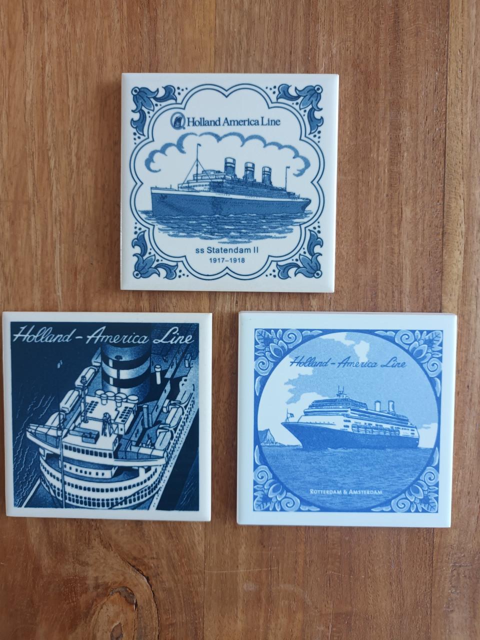 3 Tegeltjes Holland America Line