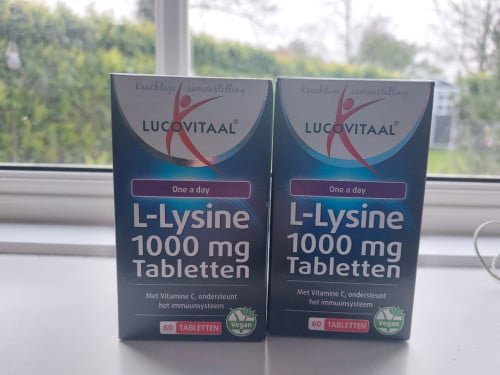 2 nieuwe ongeopende L-Lysine 1000 mg