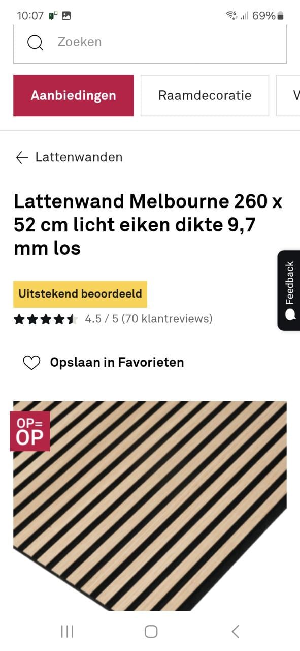 Gratis afhalen lattenwand Melbourne VERKOCHT