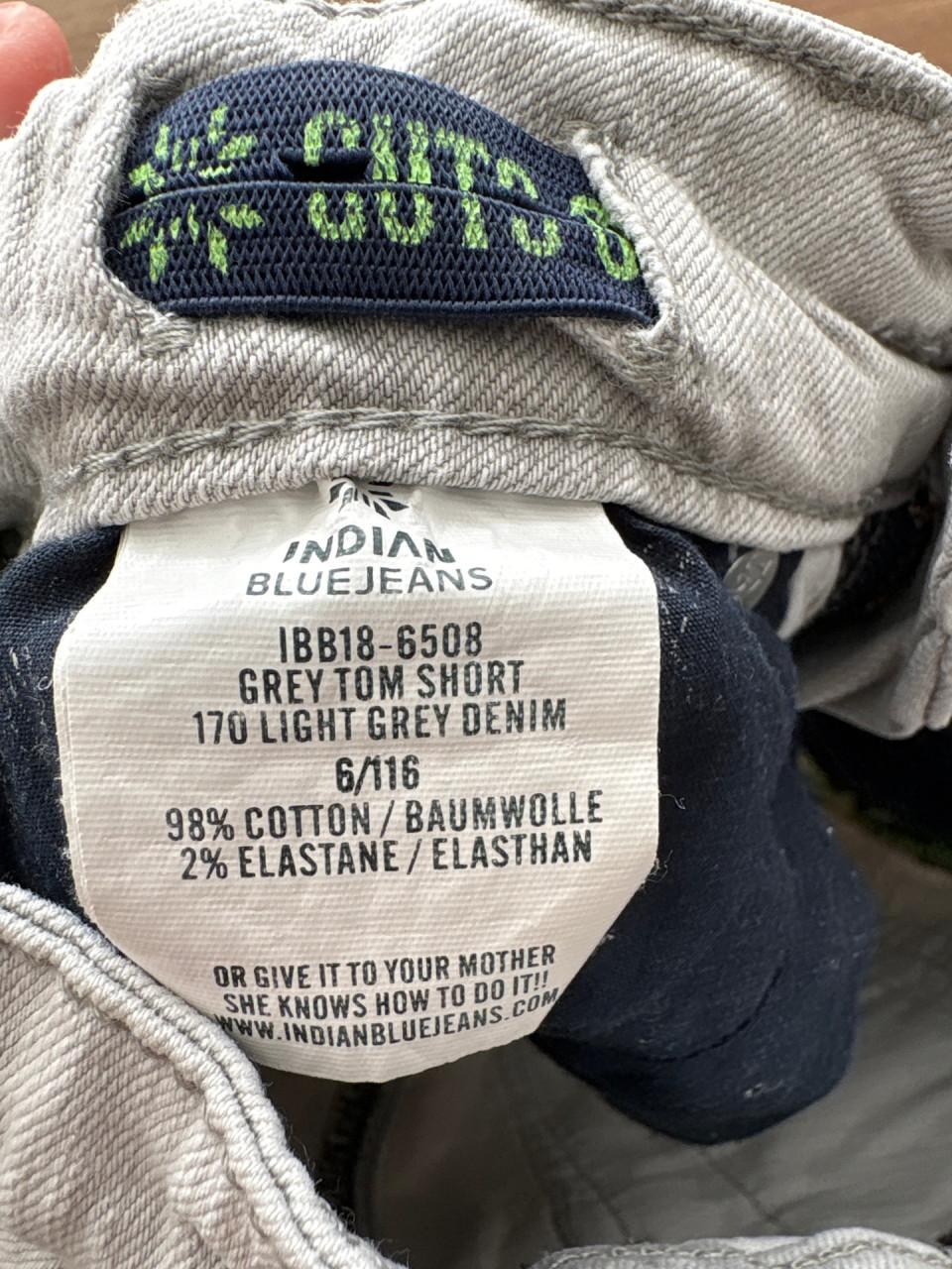 Broekje Indian Bleu jeans maat 116.