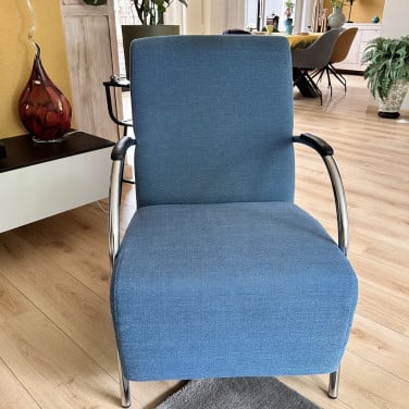 Fauteuil, kleur blauw, stoffen bekleding