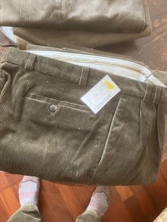 Corduroy/ribcord heren broeken, maat 52