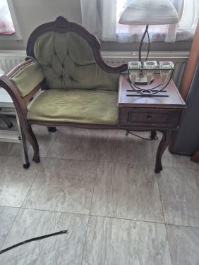 Antiek Telefoon bankje