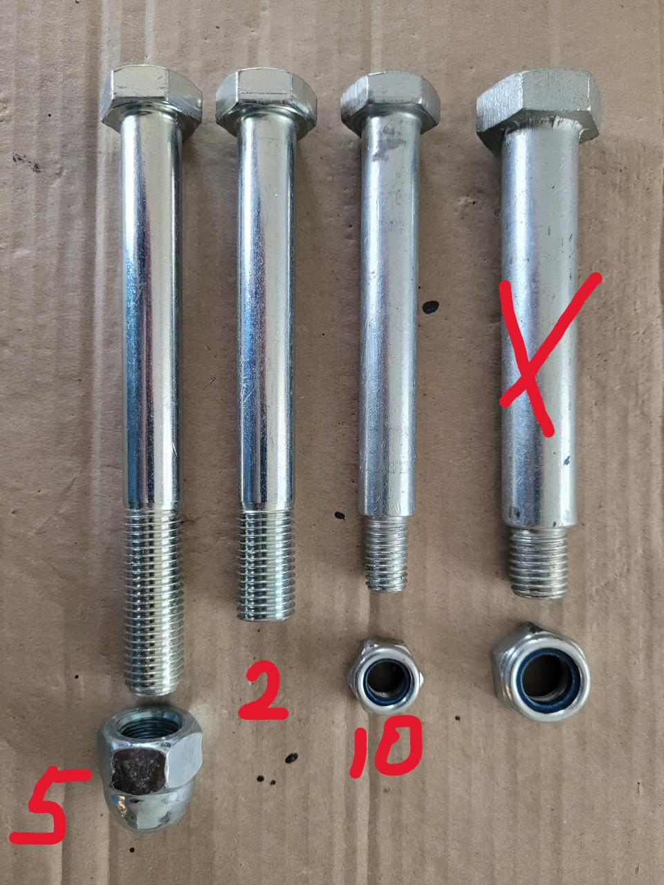 Zeskantbouten – asjes, M16