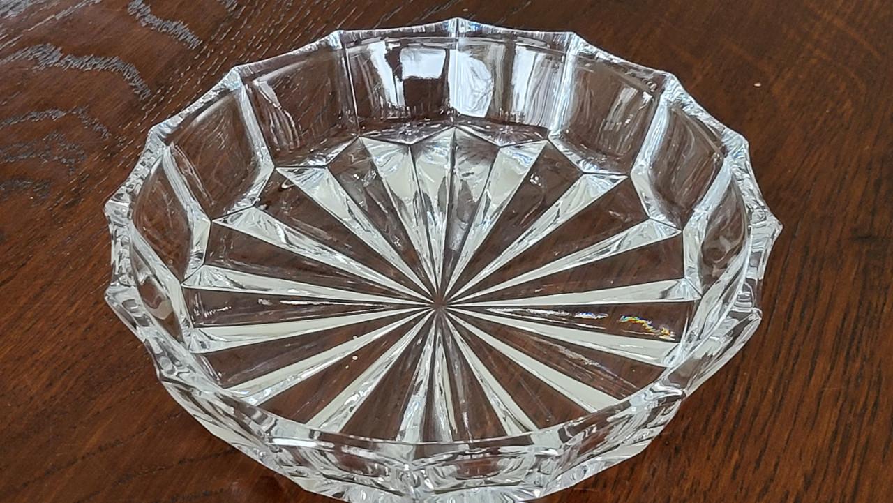 Kristallen schaaltje / onderzetter dia 12,5 cm