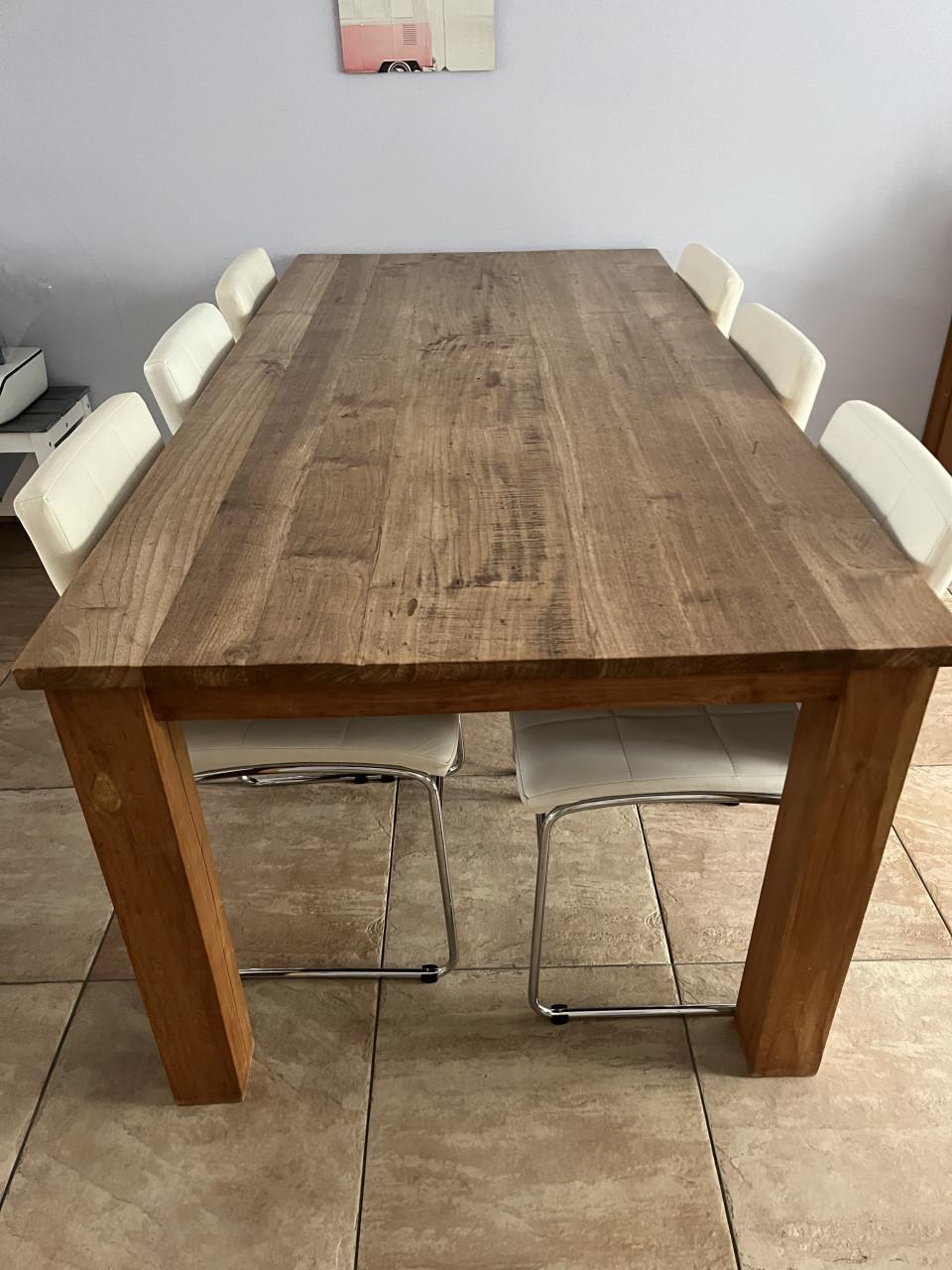 Massief teak houten eettafel 200x100 cm