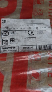 Rockwool steen wol 75 mm 8 m2