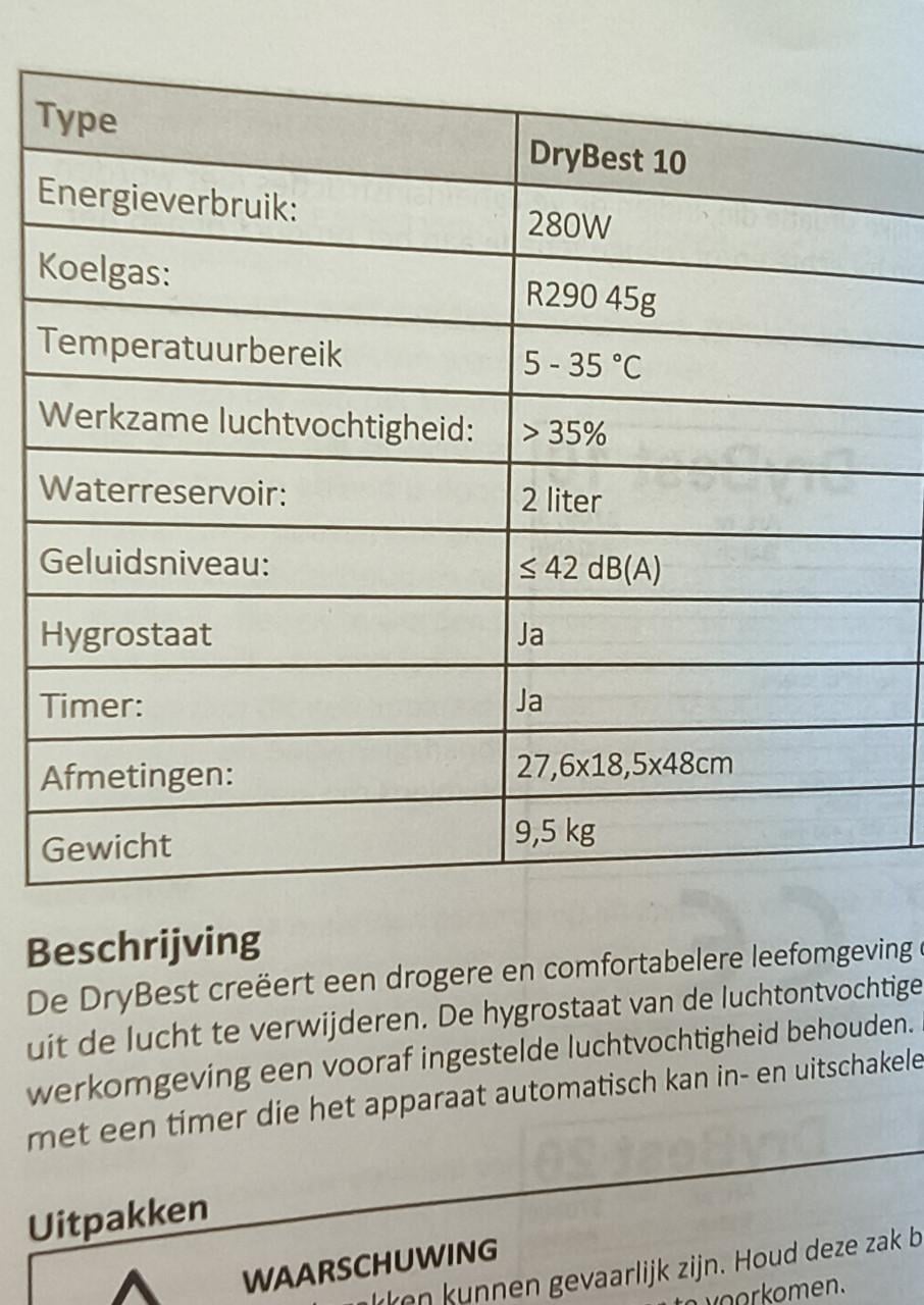 Luchtontvochtiger te koop