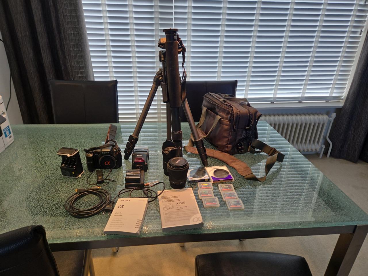 Sony camera met toebehoren