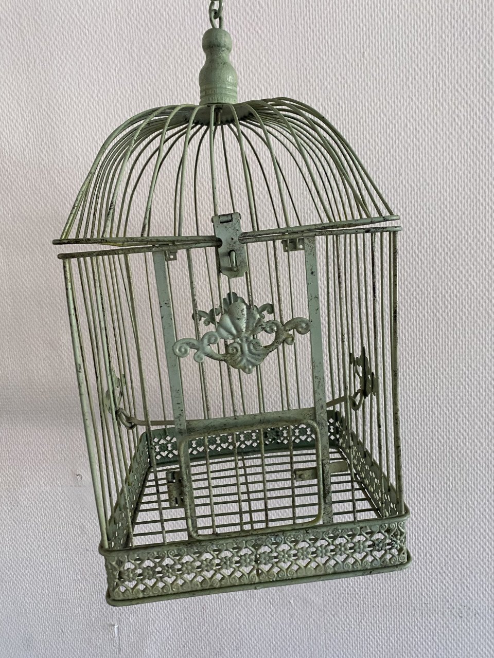 Vintage vogelkooi groen