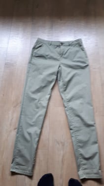 Lange dames broek, olijfgroen