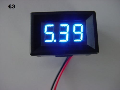 Voltmeter Blauw   NIEUW