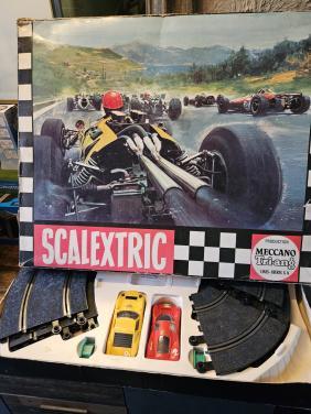 Vintage Scalextric Racebaan Set - Meccano Triang mooie staat