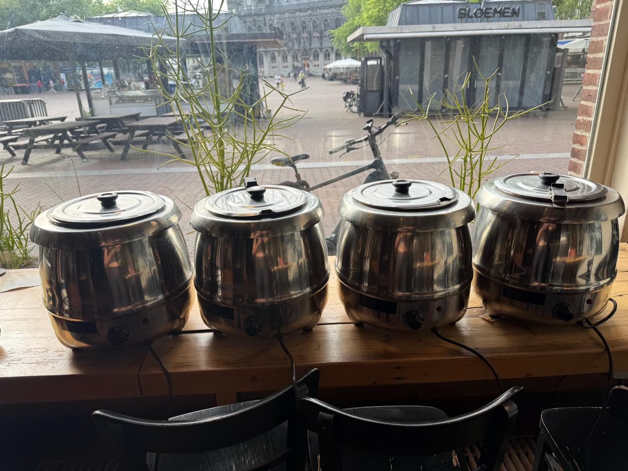 Set van 4 soepketels/soepwarmers