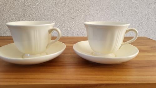 Set van 2 Wedgwood Queens Shape kop en schotels