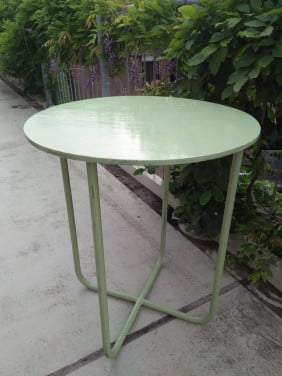 Bijzet tafel metaal en hout