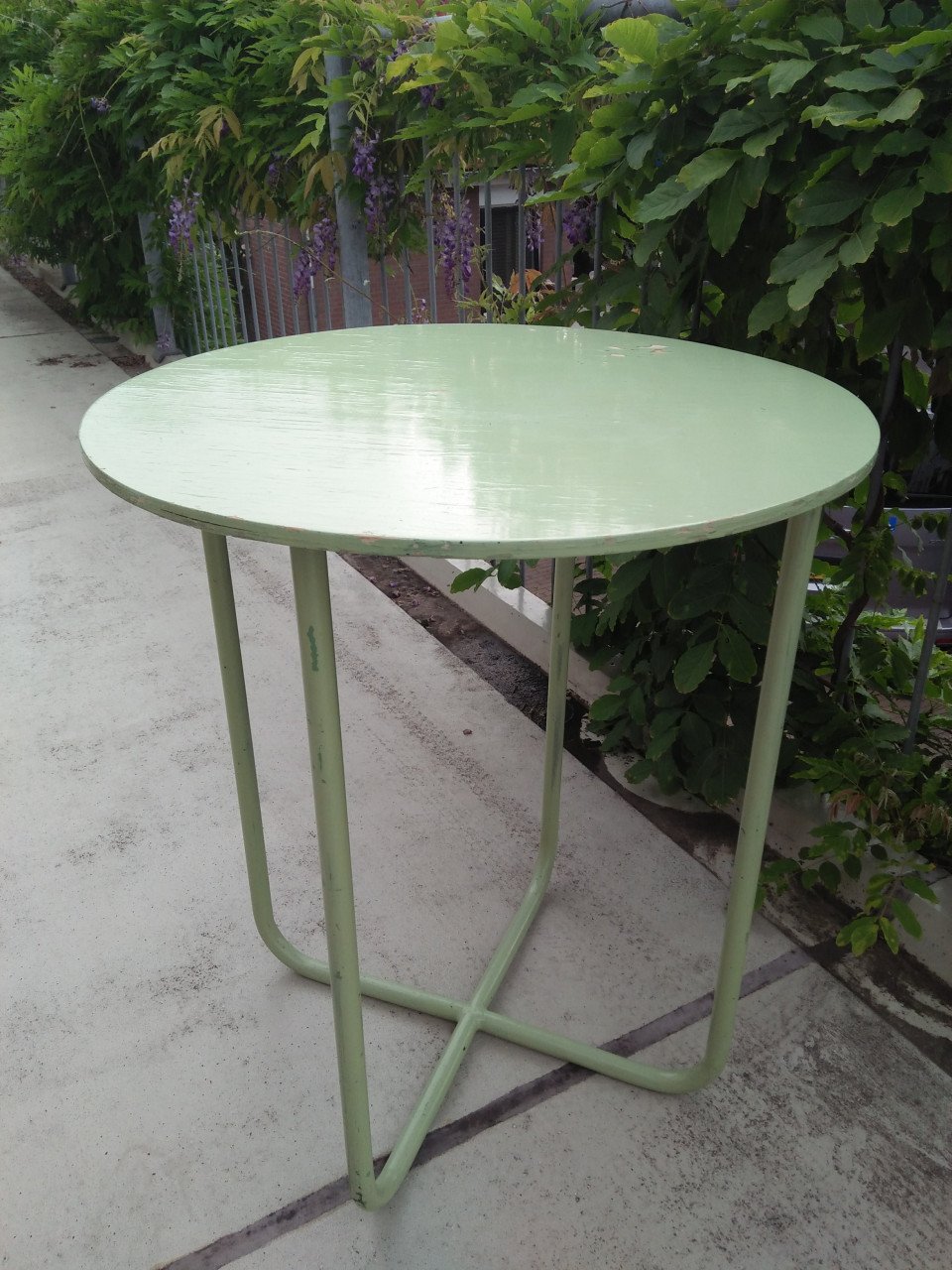 Bijzet tafel metaal en hout