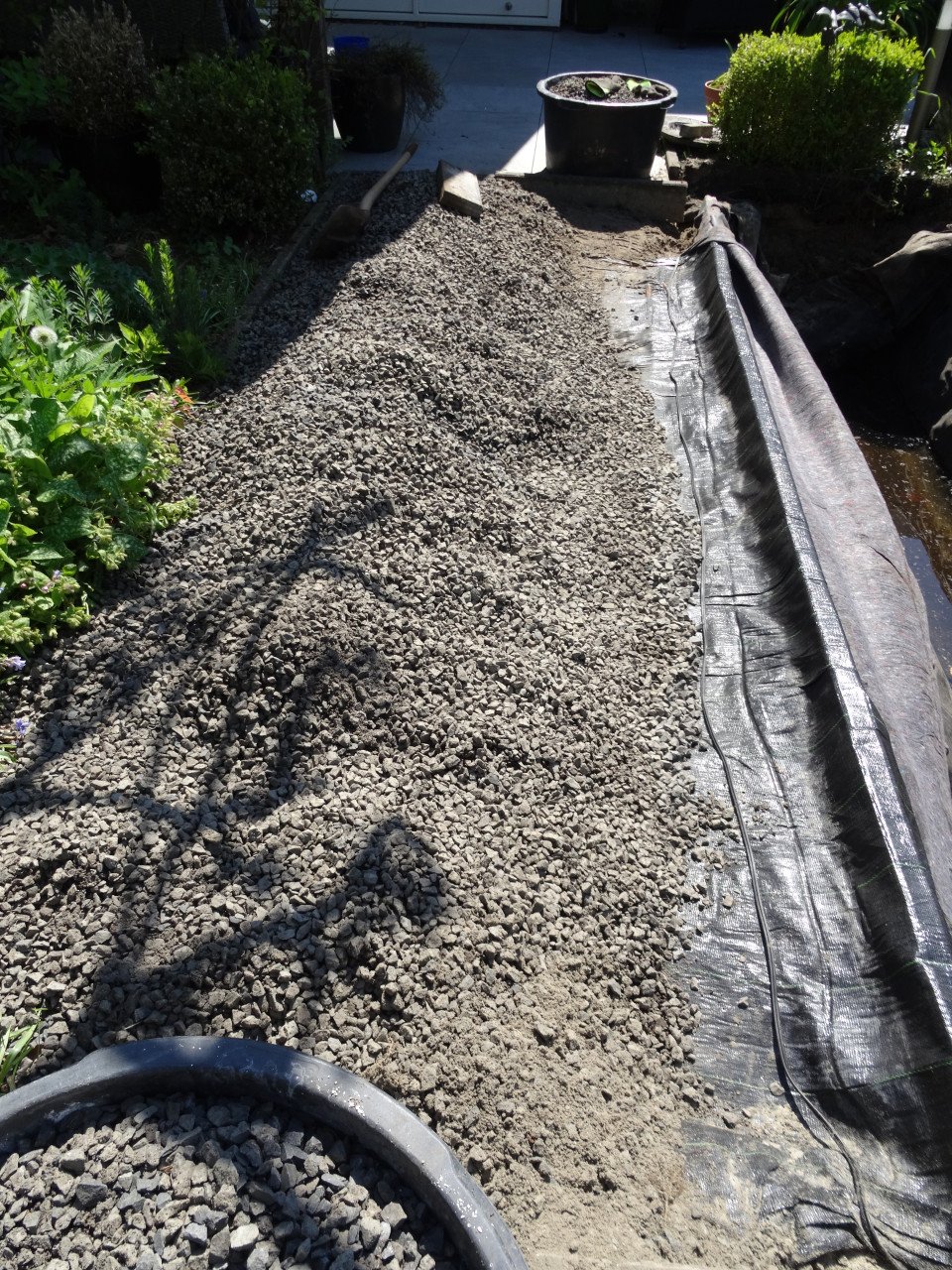 Tuin split, steentjes, antraciet, gratis afhalen