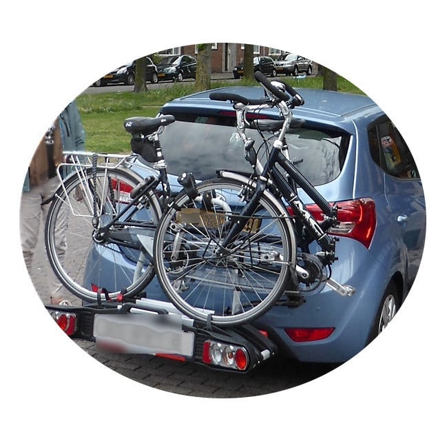 Deze tandem past op een fietsendrager