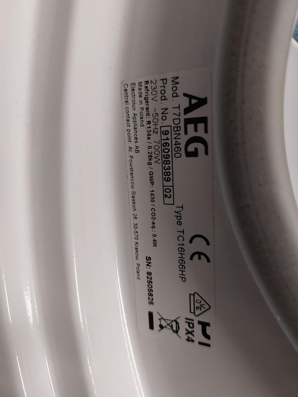 AEG warmtepomp droger.