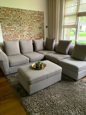 Bankstel hoekbank taupe