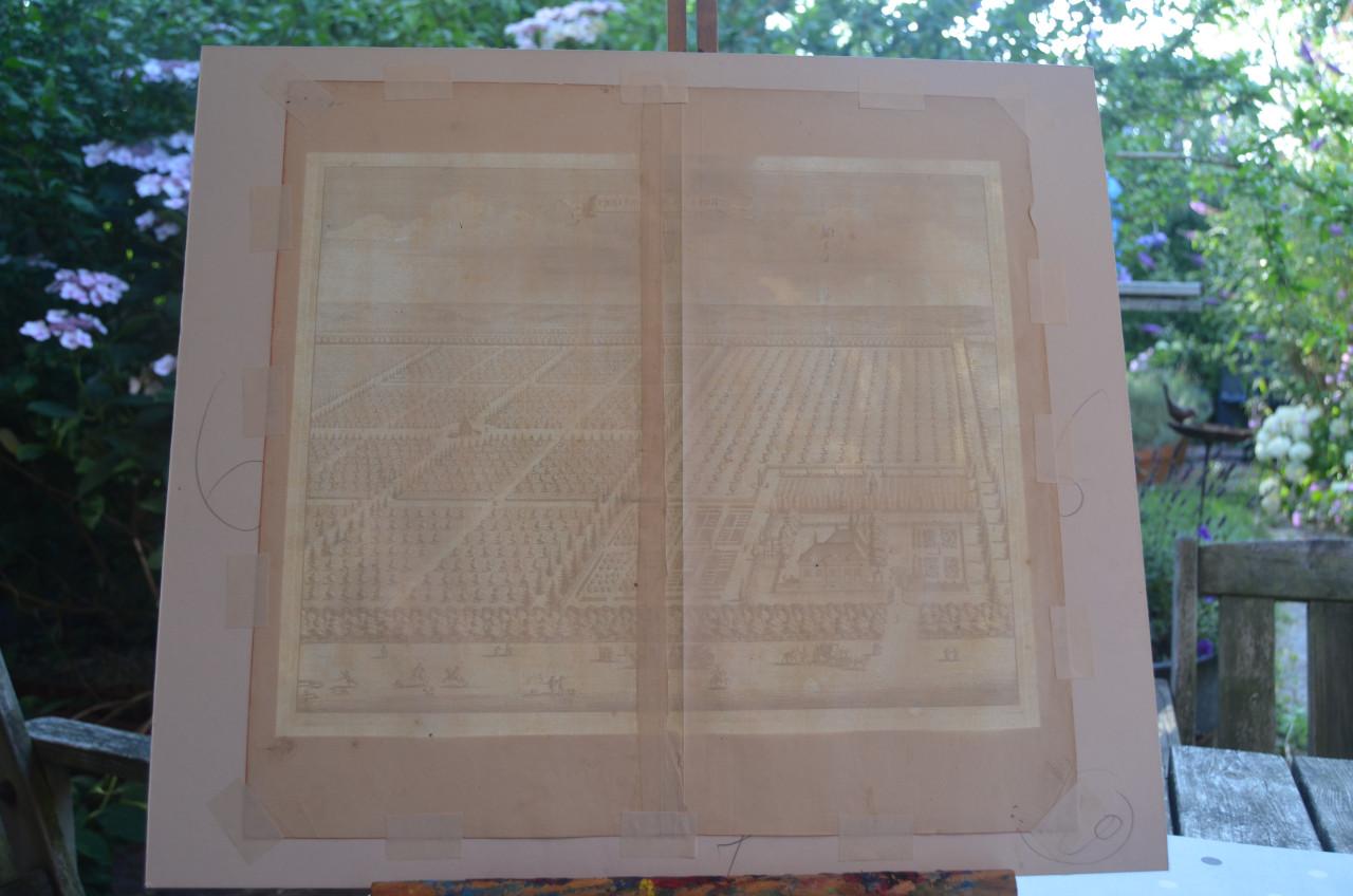 Kopergravure 'T Huys te Watervliet' Heinkenszand Smallegange 1696