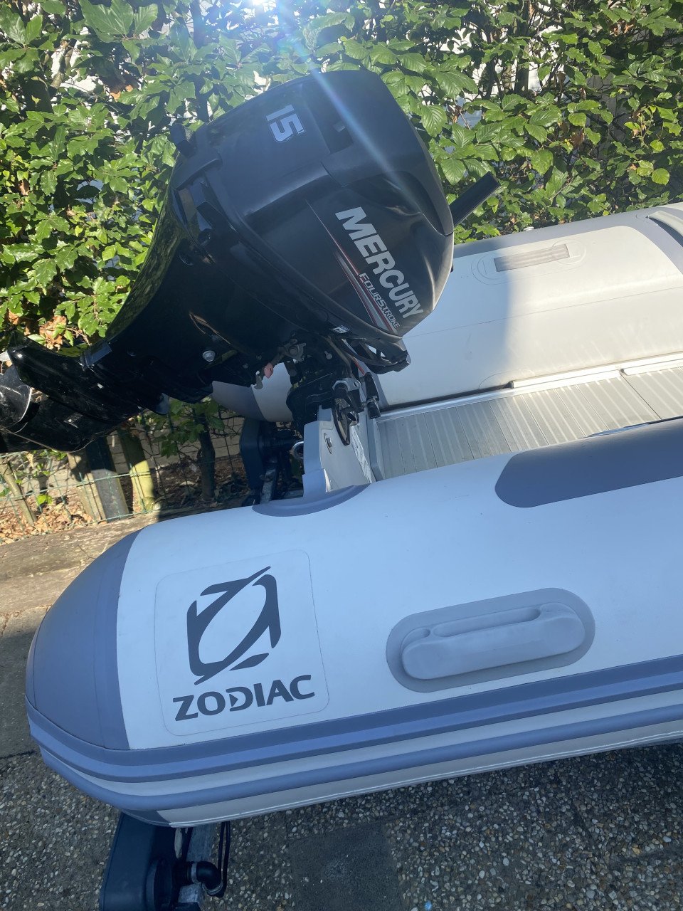 Zodiac cadet alu (2022) + Mercury 15pk 4 takt