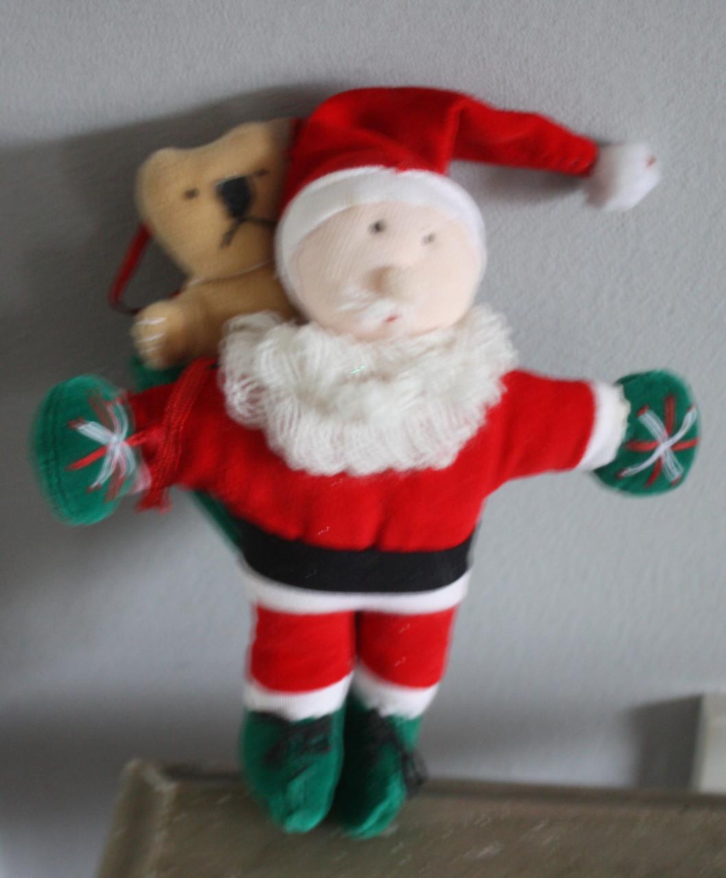 Stoffen kerstman hanger