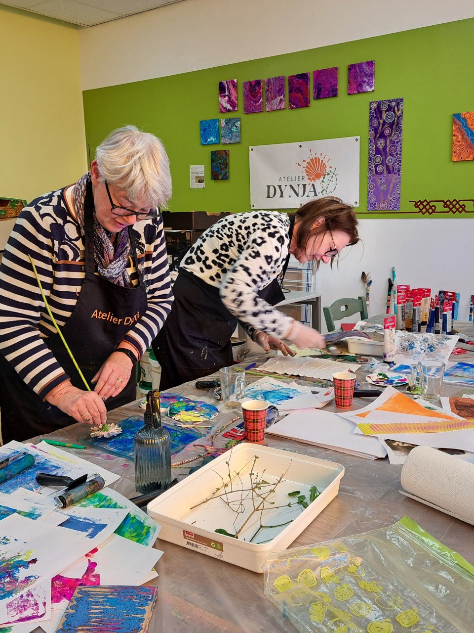 Workshop Botanisch printen op de gelplaat 17 oktober