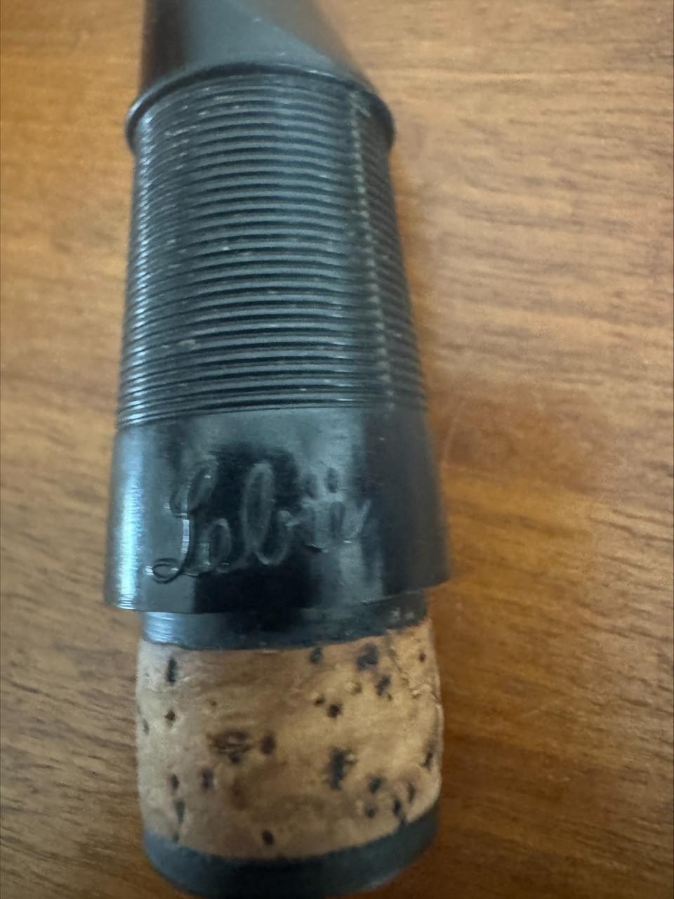 Vintage Lebü F.A. Uebel Kunststof  Klarinet Mondstuk met Ribbels