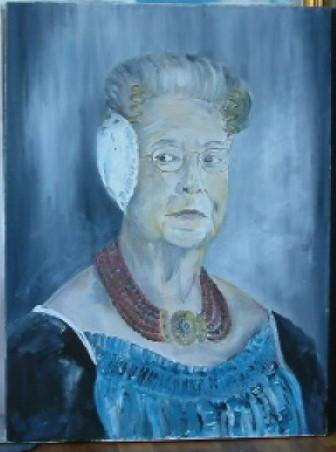 Portret zeeland  olie verf