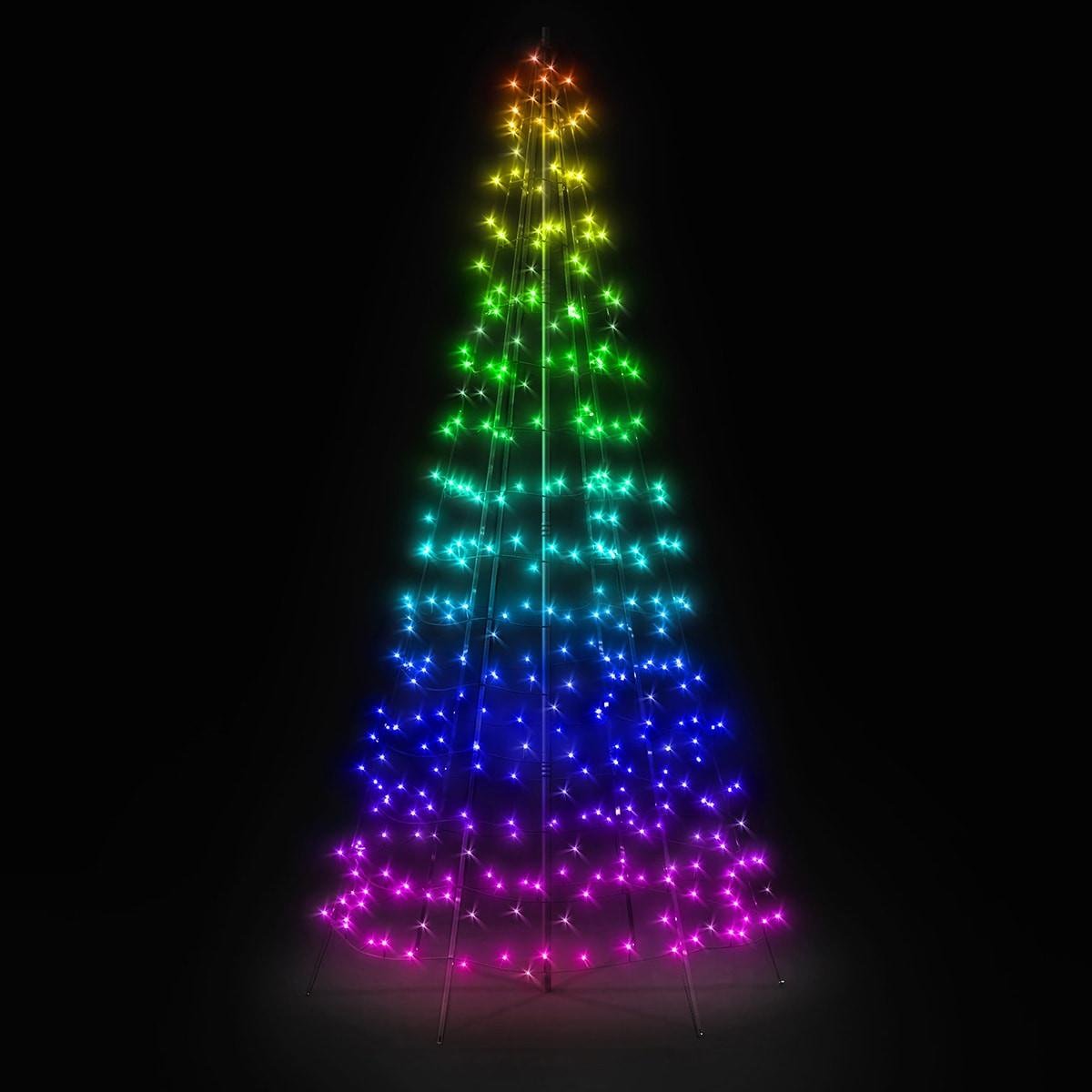Twinkly kerstboom op paal · RGBW · 2 meter · 300 lampjes · Wifi / Bluetooth