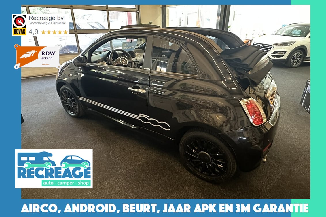 Fiat 500 Cabrio 0.9 TwinAir 85 Rock - Airco, Carplay, Nieuwe APK, Garantie