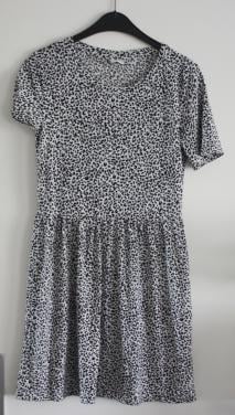 Zwart wit  print jurk maat s