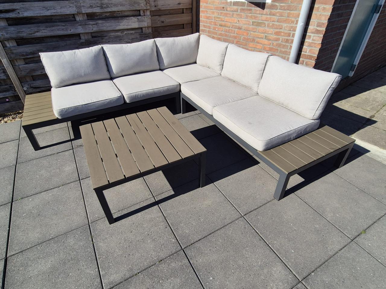 Aluminium Loungeset 246 x 246 cm (Bezorging mogelijk)