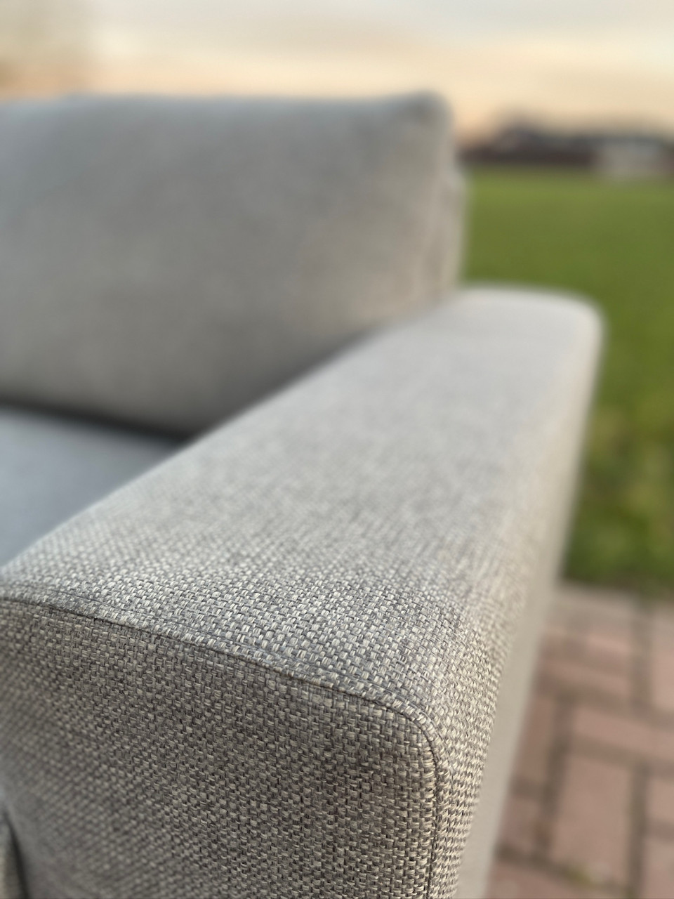 GRATIS LEVERING HEEL NL Mooie Grijs Stoffen Hoekbank