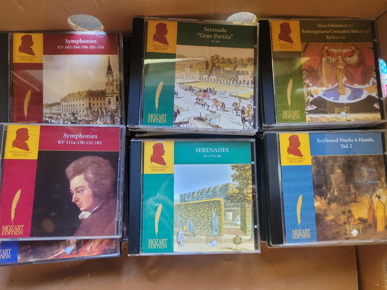 Doos vol Mozart cd's in zeer goede staat