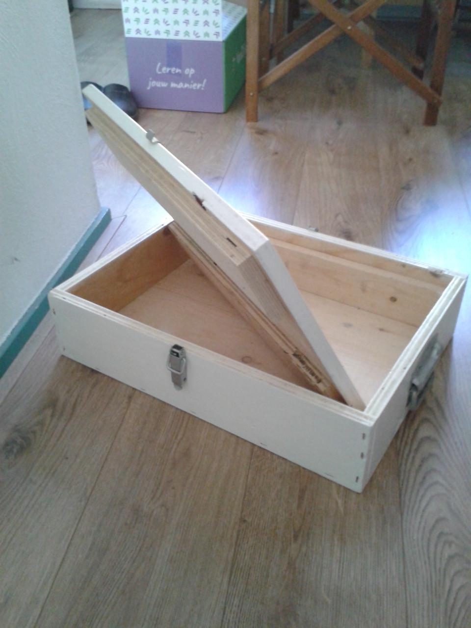 Houten kistje 52,5 - 38 - 14 cm