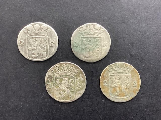 Hollandia  dubbele wapenstuivers , zilver.