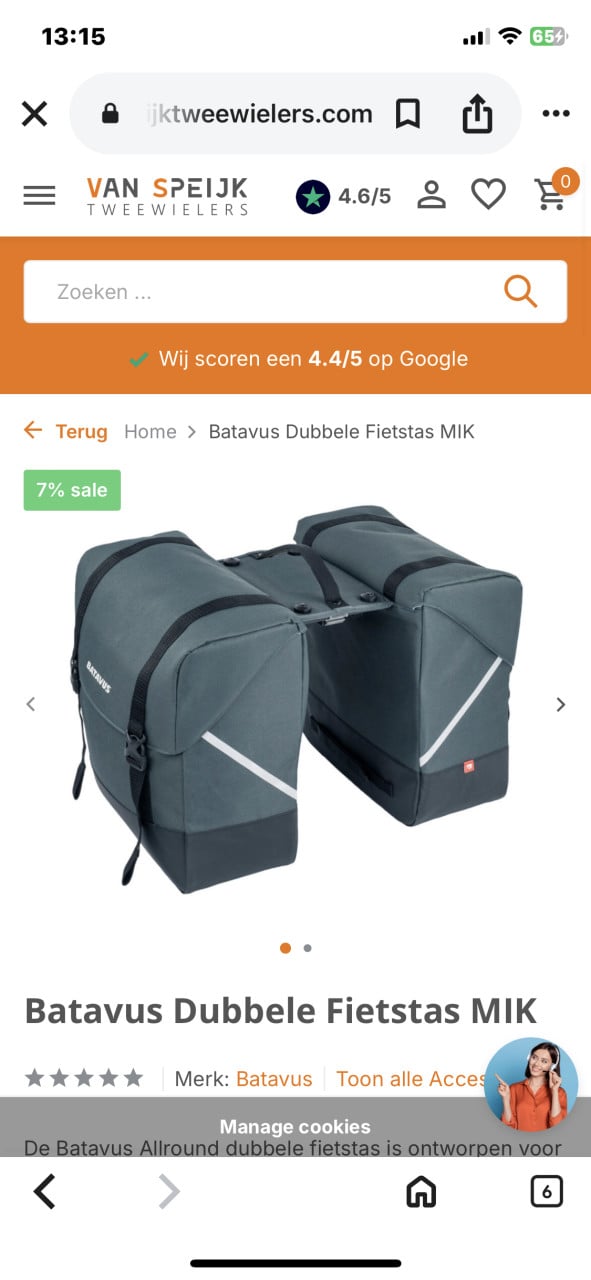 Nieuwe Batavus Allround dubbele fietstassen te koop!