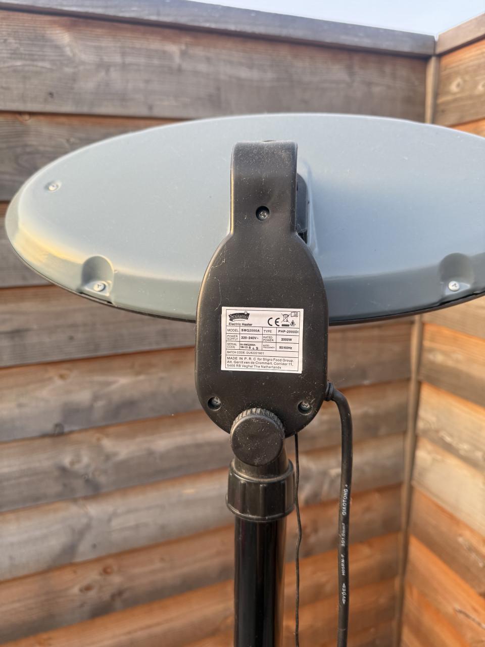 Terrasverwarmer met 3 standen