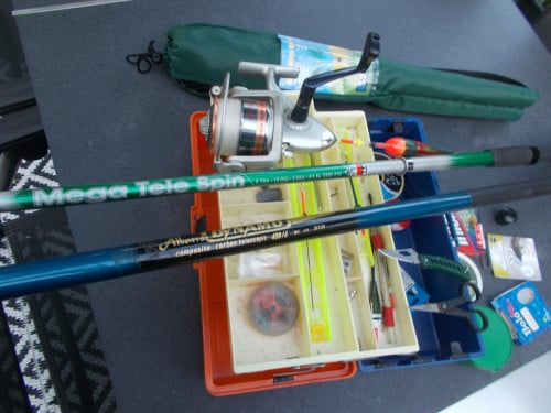 Complete binnenwater hengelset . Direct visklaar